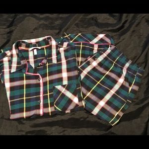 VS Plaid cotton flannel pj’s